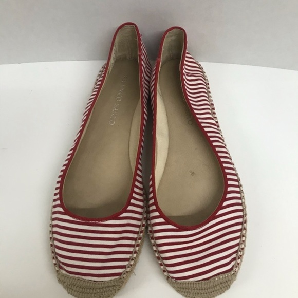 Franco Sarto red white‎ stripe espadrilles size 9.5 - Picture 1 of 5